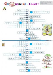 FAMILY - HALF A CROSSWORD