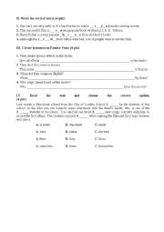 English Worksheet: Vocabulary and Passive voice
