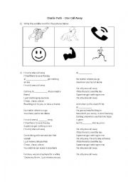 English Worksheet: One Call Away Listening