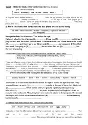 English Worksheet: rewiew module two