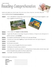 English Worksheet: comparative reading comprehension