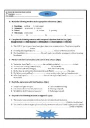 Quiz for 2nd year bac Gateway 2