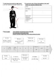 English Worksheet: Chaplin Biography