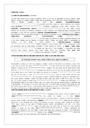 English Worksheet: 3rd  year English test  language Part