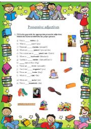 English Worksheet: Possessive adjectives