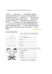English Worksheet: TO BE - HAS/HAVE GOT