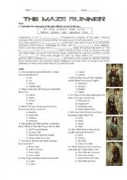 English Worksheet: The maze runner (movie)