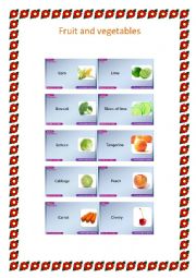 English Worksheet: Fruit and vegetables