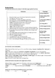 English Worksheet: revision of tenses for 9th graders