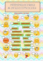 English Worksheet: Feelings and emotions