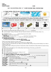 English Worksheet: written exam