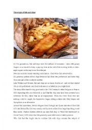 English Worksheet: reading comprehension fish and chips