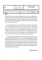 English Worksheet: full- semester test 9th form