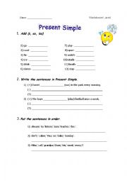 English Worksheet: Present Simple