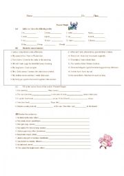 English Worksheet: Re Present simple tense