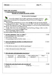 English Worksheet: the ant and the grasshopper