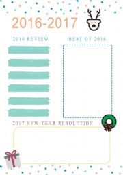 English Worksheet: 2016-2017 New year resolution