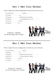English Worksheet: Past Passive, How I Met Your Mother