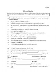 English Worksheet: Phrasal Verbs