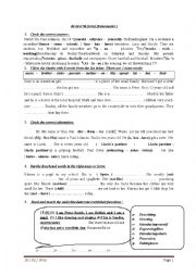 English Worksheet: review 7th form ( first semester )