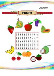 English Worksheet: Fruits