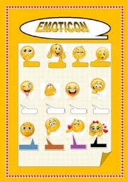 English Worksheet: EMOTICON