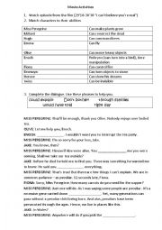 English Worksheet: Miss Peregrines Home for Peculiar children