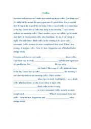 English Worksheet: Coffee