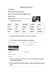 English Worksheet: Ebony and Ivory