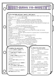 English Worksheet: modals of necessity