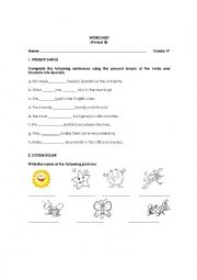 English Worksheet: Present simple