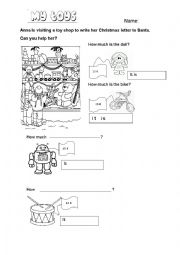 English Worksheet: christmas toy shop