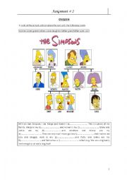 English Worksheet: Simpsons Family
