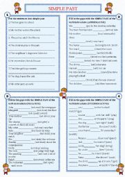 English Worksheet: SIMPLE PAST