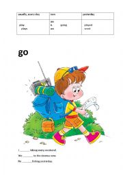 English Worksheet: Present Simple Present Continuos Past Simple 1