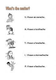 English Worksheet: - ache diseases