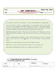 English Worksheet: 7 F END TERM TEST 1