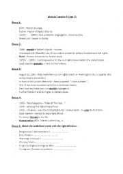 English Worksheet: Module 2 : section 5: Writing a Biography ( part 2 ) 