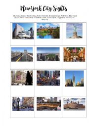 English Worksheet: New York City Sights with Video