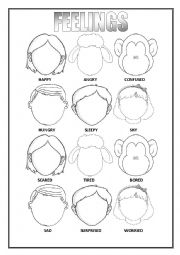 English Worksheet: Feelings