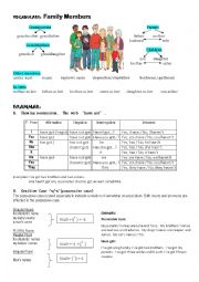 English Worksheet: Family Member in Genitive Case