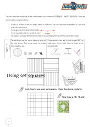 English Worksheet: Geometric Drawing