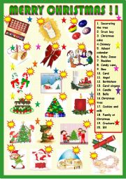 English Worksheet: Merry Christmas : new matching 1