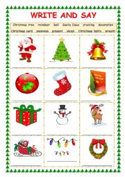 English Worksheet: Christmas Pack - Part 3