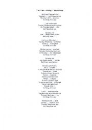 English Worksheet: The Cure - Friday I am in Love
