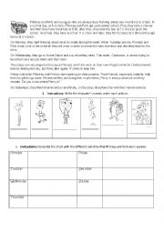 English Worksheet: PHINEAS AND FERB DAILY ACTIVITIES