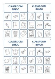 classroom bingo cards 1/3