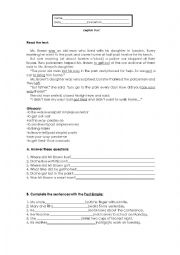 English Worksheet: english test -8th grade