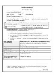 English Worksheet: Compare and Contrast between two teens ways of protecting the environment.