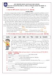 English Worksheet: an easy exam paper